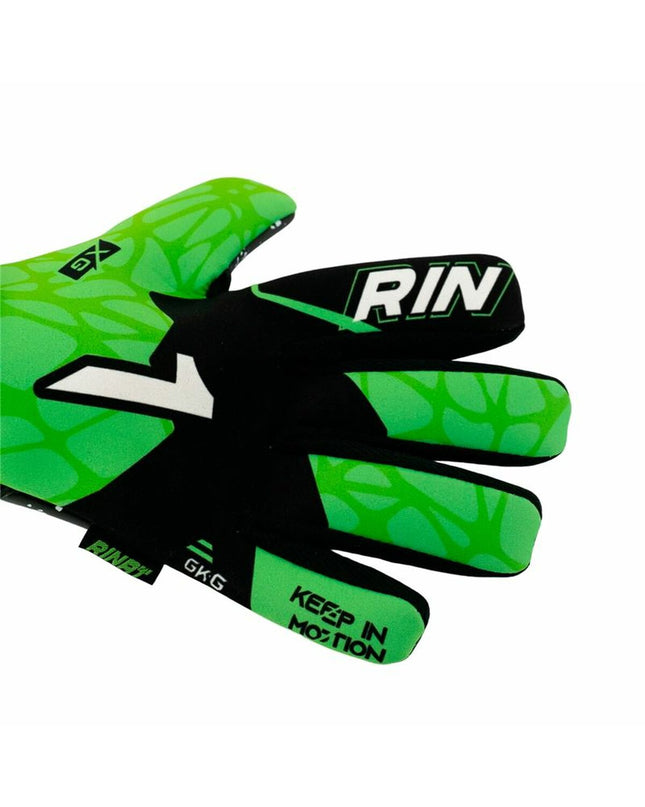 Multicolored Rinat Keeperhandschoenen Xtreme Guard Dominius As for adult soccer goalkeeping, with padded palm and vibrant design.