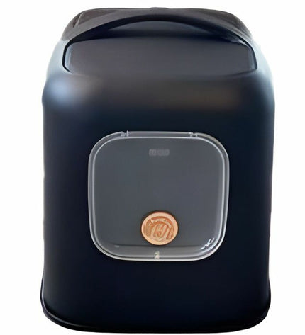 Rotho My Pet black cat litter box with a smooth, rounded design suitable for indoor feline use.