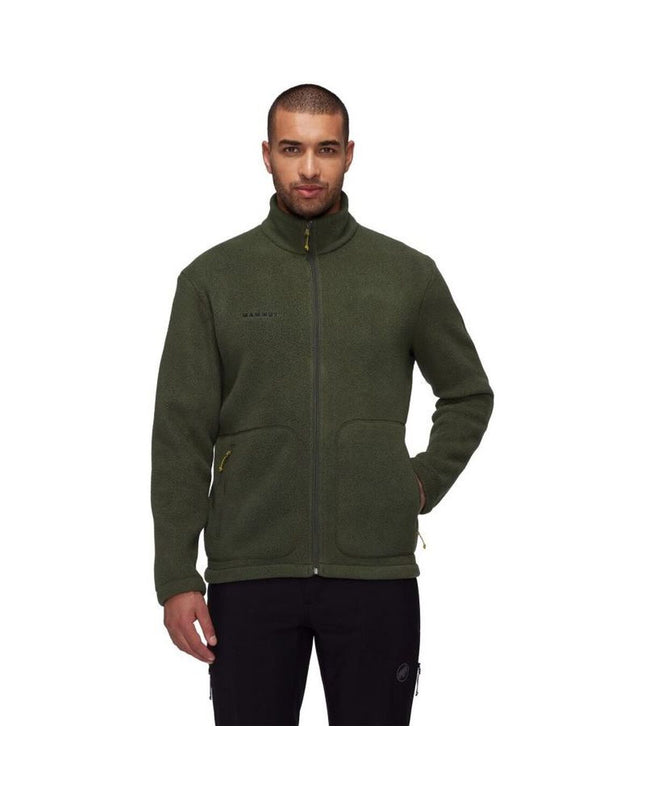 Olijfgroene Mammut Falera ML heren sportjas voor outdoor en wandelen, waterbestendige en ademende outdoor jacket.