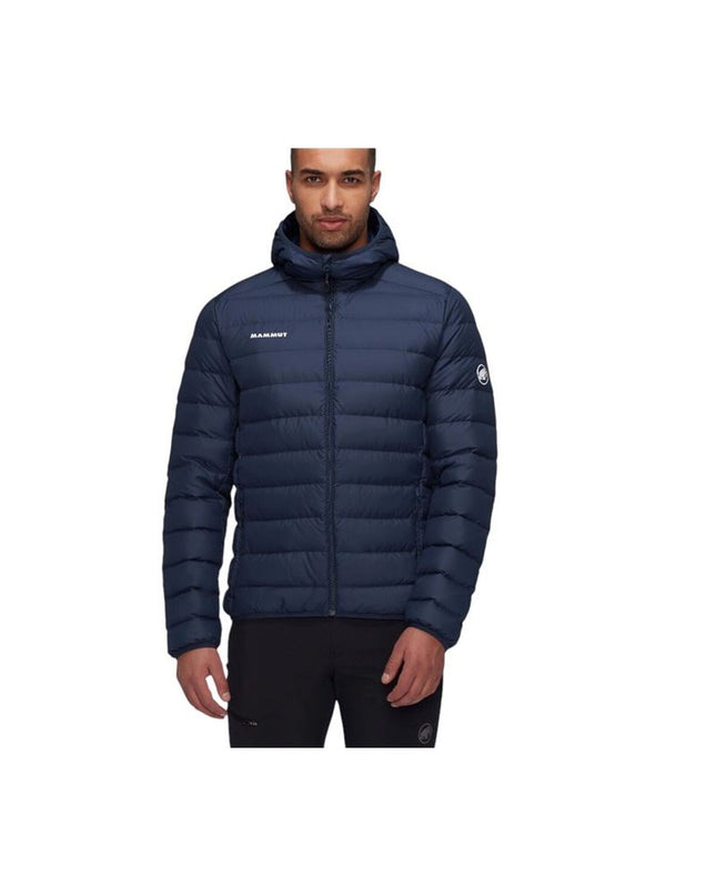 Men's Mammut Waymarker marine blue sports jacket for outdoor activities, ideal for hiking and camping.