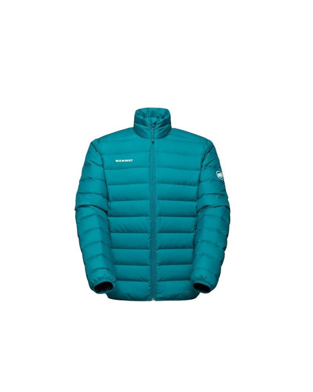 Men's Mammut Waymarker sports jacket for outdoor activities, shown in black with a hood and zipper front.