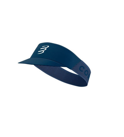 Blue Compressport Pro Racing Visor for tennis, lightweight sport and outdoor headwear, one size fits all, designed for performance.