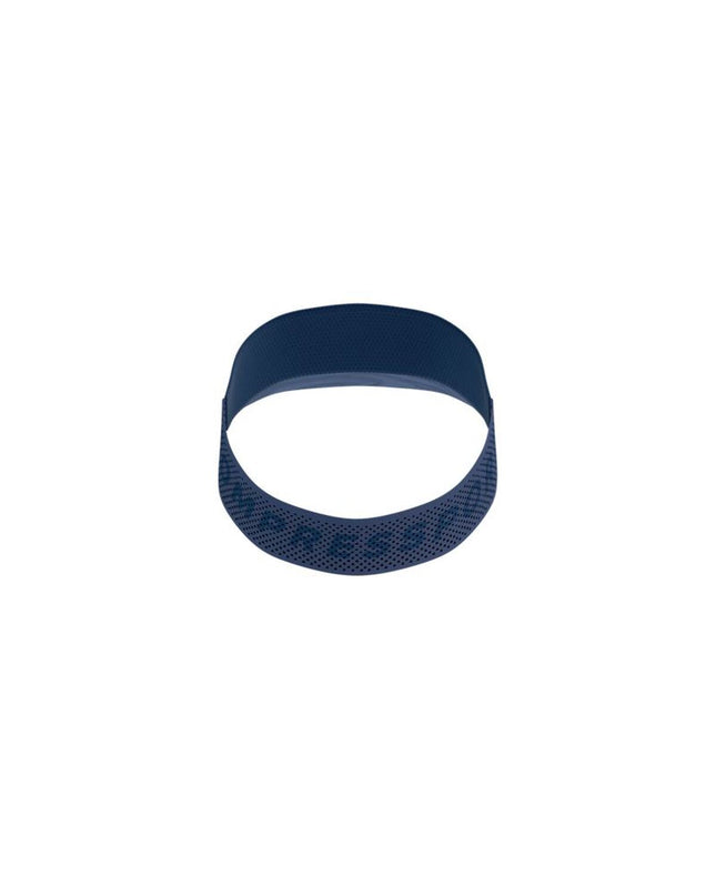 Blue Compressport Pro Racing visor for tennis, lightweight and breathable sport outdoor accessory, one size fits all.