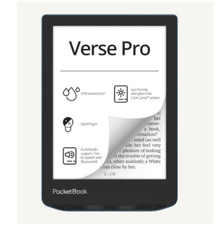 PocketBook e-book reader with 8 GB storage, compact electronic device for reading digital books and eBooks.