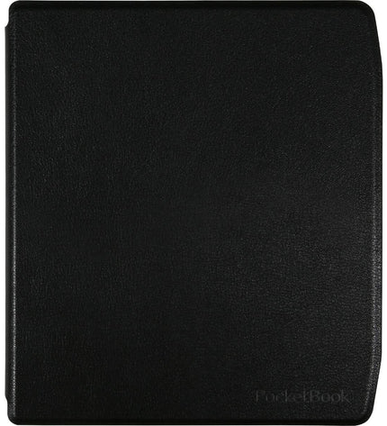 Black PocketBook eBook reader pocketbook HN-SL-PU-700-BK with protective cover, showing screen and sleek design.