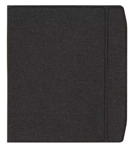 Black PocketBook e-book reader HN-QI-PU-700-BK-WW with 7-inch screen and slim design, shown from front view.