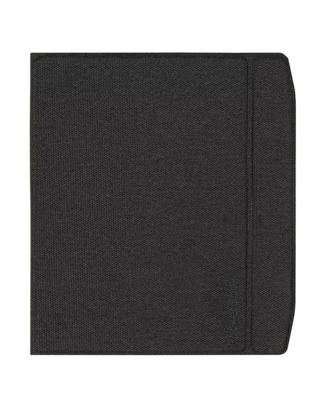 Black PocketBook e-book reader HN-QI-PU-700-BK-WW with 7-inch screen and slim design, shown from front view.