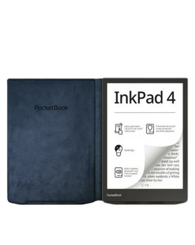 E-book cover for PocketBook HN-QI-PU-743G-NB-WW 7.8" eReader, showing a sleek protective case with a textured surface.