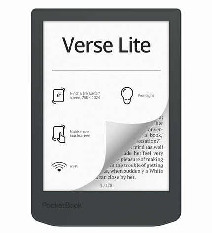 PocketBook PB619-T-WW eBook reader with sleek design and e-ink display, ideal for digital reading and portable electronic reading devices.
