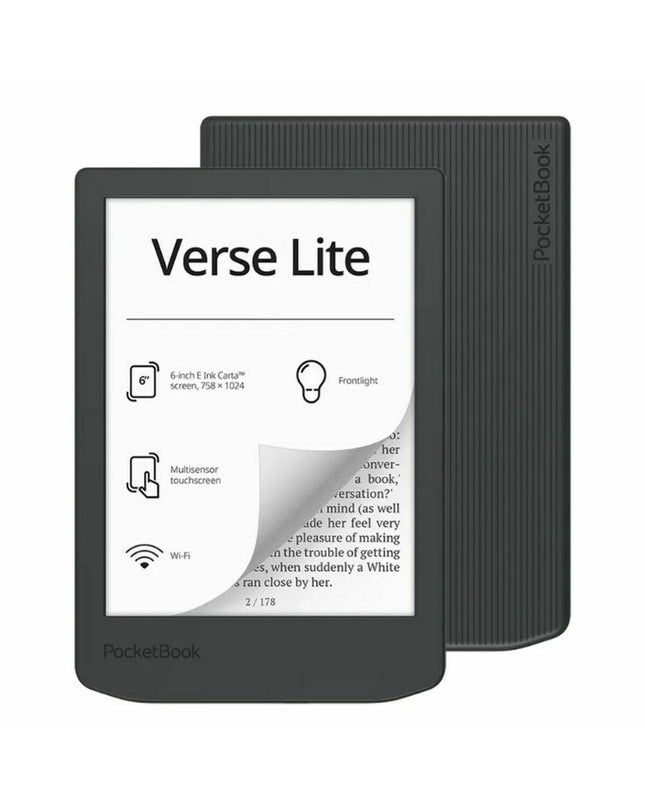 PocketBook PB619-T-WW eBook reader with black screen and slim design, electronic device for digital reading.