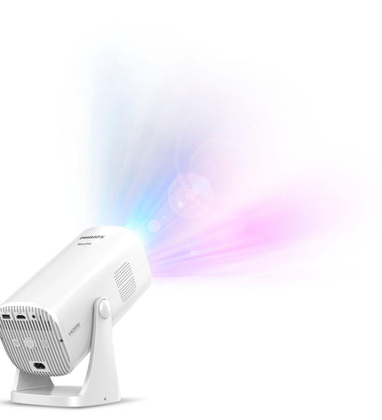 Philips NPX230 projector displaying a clear 1920x1080 HD image, ideal for home cinema and multimedia entertainment.