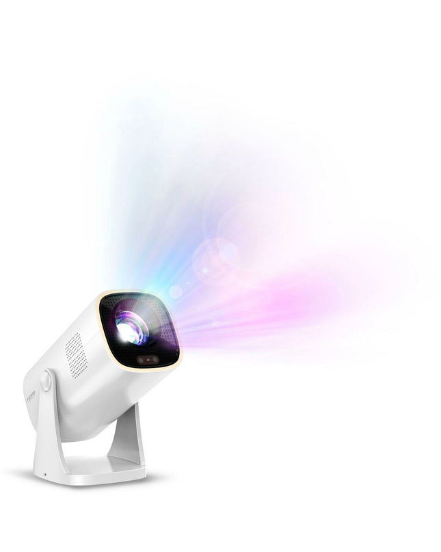 Philips NPX230 projector displaying a clear 1920x1080 full HD image, perfect for home theater and video entertainment setups.