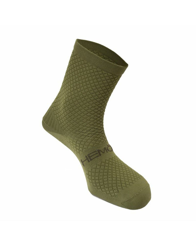 Hemon Fedaia yellow and khaki sports socks for cycling, designed for outdoor and sports activities.