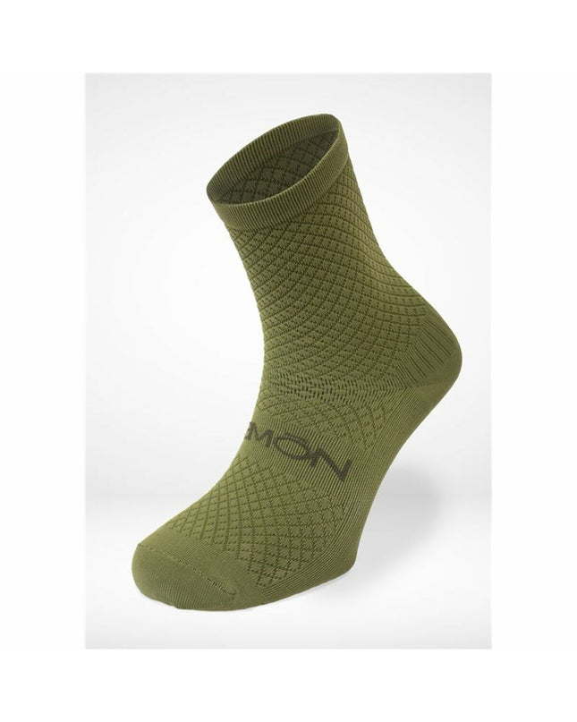 Hemon Fedaia yellow and khaki sports socks for cycling, outdoor sports, with breathable fabric and athletic fit.