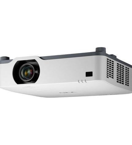 NEC P627UL projector with 6200 lumens, compact electronic device for home theater and video projection setup.