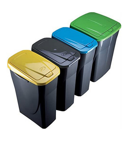 Plastic 15L Mondex afvalemmer with a sturdy polypropylene body, ideal for household waste and kitchen organization.