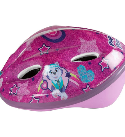 Pink and fuchsia Kinder Fietshelm from The Paw Patrol with colorful outdoor design, suitable for kids' cycling safety.