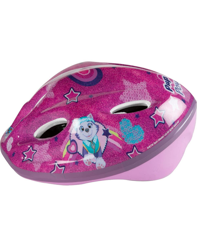 Pink and fuchsia Kinder Fietshelm from The Paw Patrol with colorful outdoor design, suitable for kids' cycling safety.