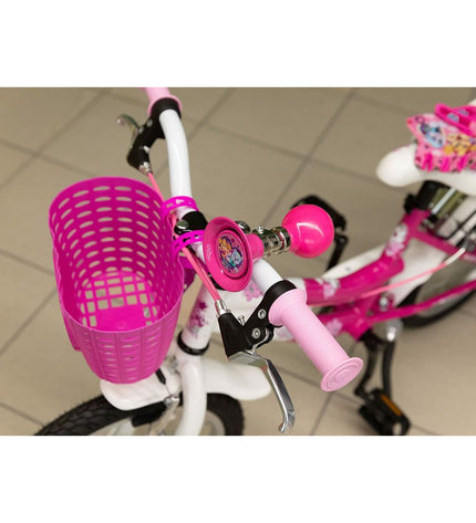 Pink The Paw Patrol bicycle bell for kids' bikes, sporty outdoor accessory with Paw Patrol theme and colorful design.