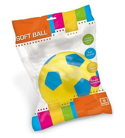 BigBuy Kids Bal Soft Football Mondo, 20 cm PVC toy football for outdoor play and sports activities.