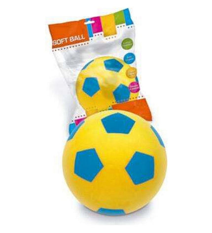 Bal Soft Football Mondo by BigBuy Kids, 20cm PVC soccer ball for kids, bright design, suitable for outdoor play and sports activities.