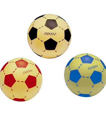 BigBuy Kids Bal Soft Football Mondo, 20cm PVC toy ball for outdoor sports and play, colorful and soft for kids.