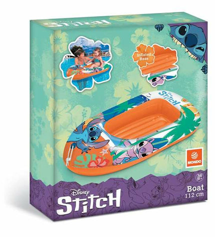 Inflatable mattress by Unice Toys, 112 cm, suitable for outdoor play and games, shown inflated with bright blue color and seams.