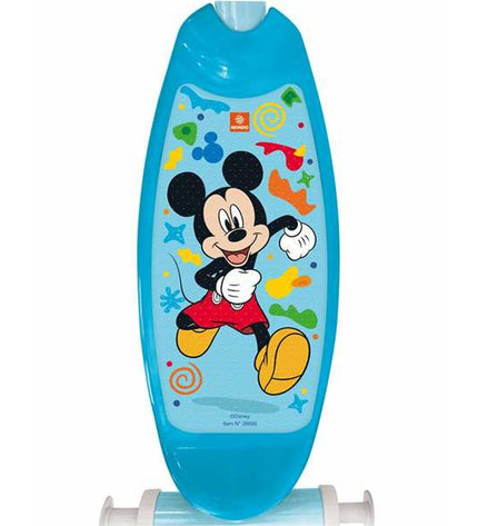 Mickey Mouse themed three-wheeled step scooter for kids, measuring 60 x 46 x 13.5 cm, ideal for outdoor urban mobility.