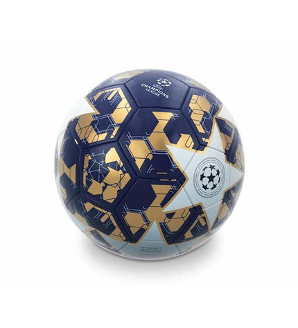 Blue Unice Toys Champions League soccer ball, sport and outdoor football with team logo, designed for soccer players.