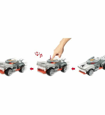 Mondo police car toy on remote control, colorful police vehicle for kids, in a playful scene with a white background.