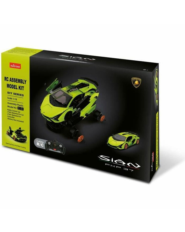 Mondo green remote-controlled police car toy, detailed plastic vehicle with police decals and functional remote control.