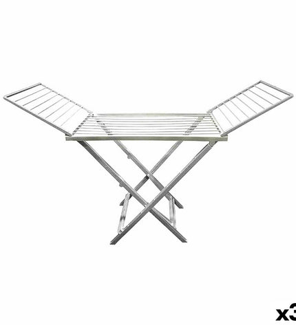 Set of three Dem Waslijn Dem Elio laundry lines, 172 x 220 x 50.5 cm, made of durable plastic for household drying and organization.