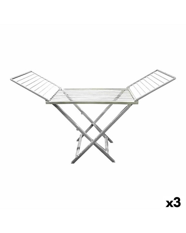 Set of three Dem Waslijn Dem Elio laundry lines, 172 x 220 x 50.5 cm, made of durable plastic for household drying and organization.