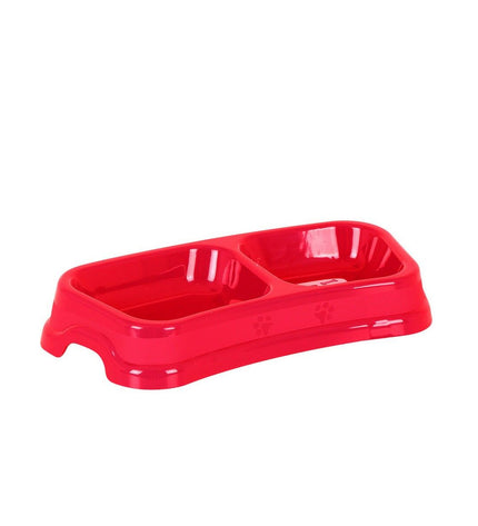 Dem Dierenvoederbak voor kleine dieren, 24 x 12 x 4 cm, plastic voedselbak voor huisdieren, geschikt voor hamsters en cavia's