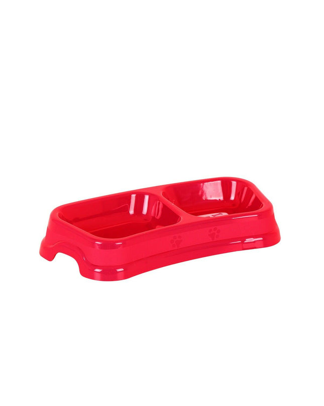Dem Dierenvoederbak voor kleine dieren, 24 x 12 x 4 cm, plastic voedselbak voor huisdieren, geschikt voor hamsters en cavia's