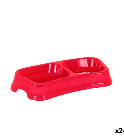 Dem Dierenvoederbak for small animals, 24x12x4 cm, plastic feeding dish with a simple design for pets.