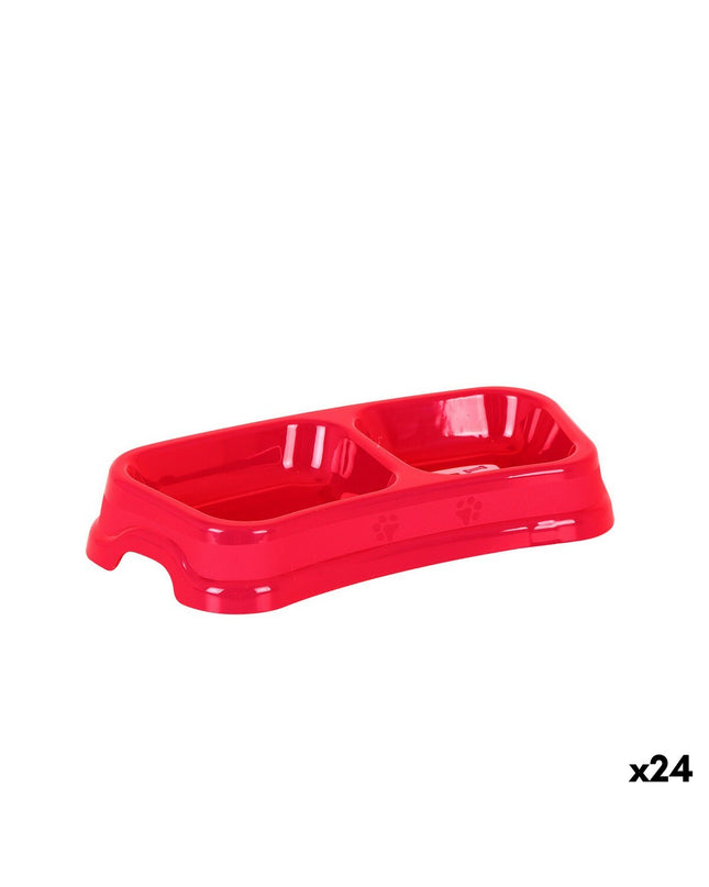 Dem Dierenvoederbak for small animals, 24x12x4 cm, plastic feeding dish with a simple design for pets.