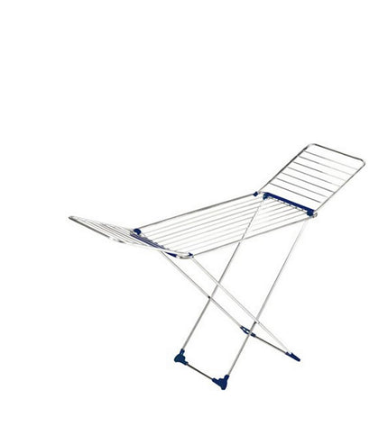 Gimi Tempo gray aluminum clothes drying rack, 168 x 56 x 117 cm, for laundry and household organization.