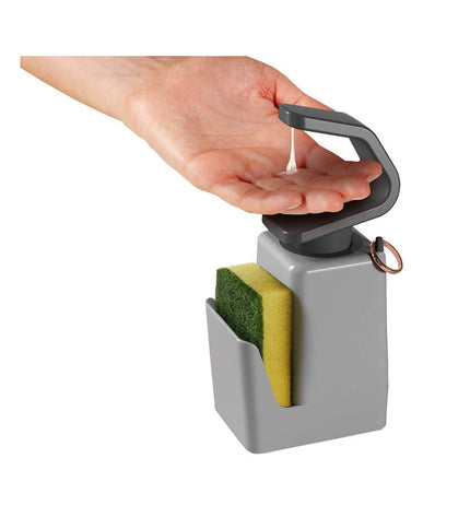 Metaltex Soap-tex metal soap dispenser for bathroom and kitchen, with sleek ABS design and compact size.