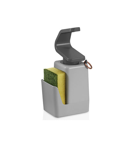 Metaltex Soap-tex metal soap dispenser for bathroom or kitchen, with ABS construction and compact 11x8x22 cm size.