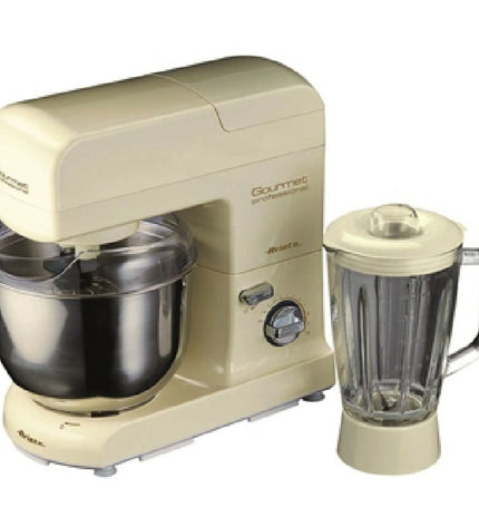 Ariete 1596/11 beige food processor with 1500W motor, 1.5L bowl, and 4.3L capacity for home cooking.