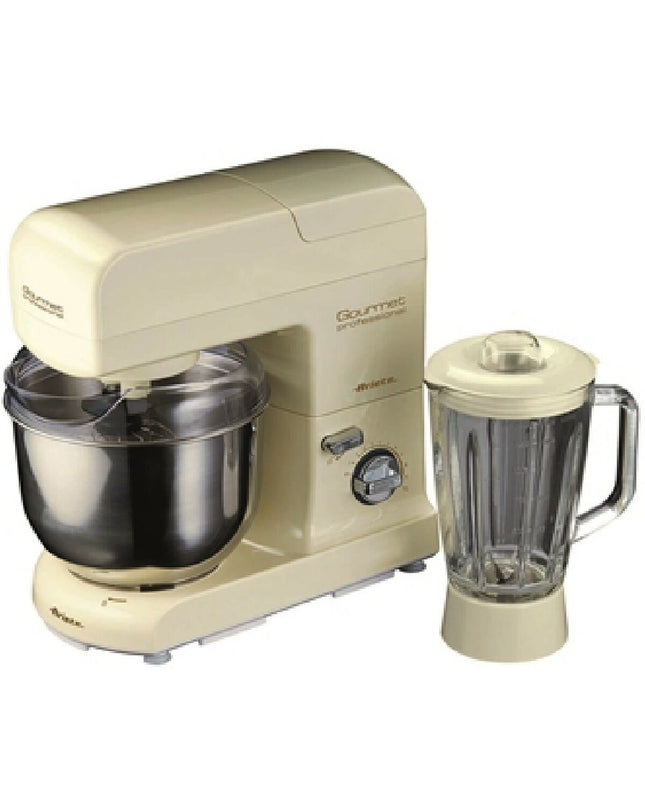 Ariete 1596/11 beige food processor with 1500W motor, 1.5L bowl, and 4.3L capacity for home cooking.