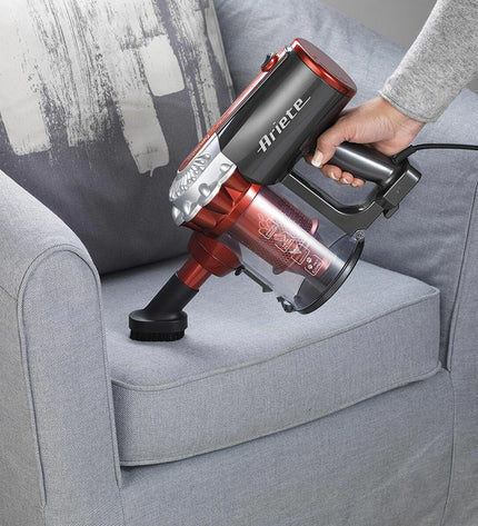 Ariete 2761 600W vacuum cleaner and handheld vacuum for home cleaning, shown in a modern kitchen setting.