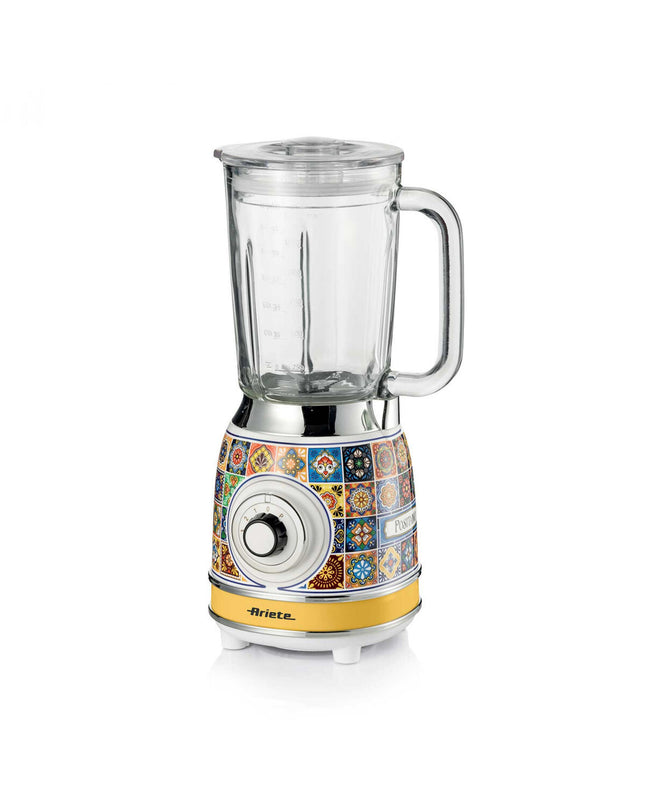 Ariete Positano yellow 1000W mixer with 1.5L capacity, compact electric kitchen appliance for blending and mixing tasks.
