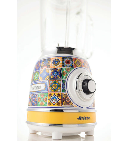 Ariete 583 Positano yellow 1000W mixer with 1.5L capacity, compact electric kitchen appliance for blending and mixing.