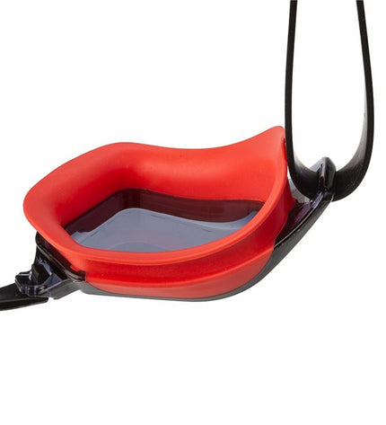 Aquarapid Zwembril Aquarapid Occhialino L2 black swim goggles for watersport, close-up view showing adjustable straps and clear lenses.