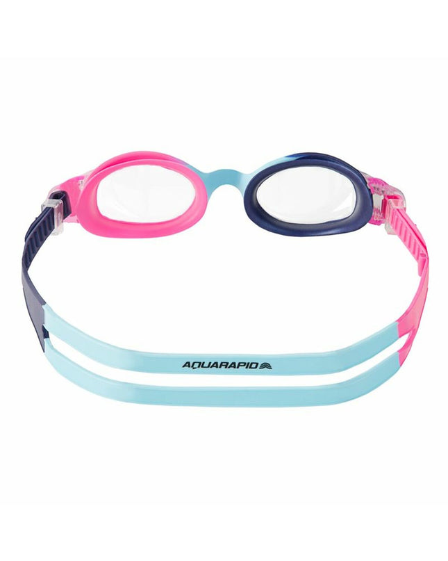 Pink Zwembril Aquarapid whale-shaped swimming goggles for water sports, one size fits most, designed for outdoor aquatic activities.