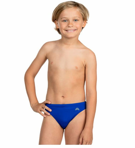 Blue Aquarapid kids' swim jammer for boys, lightweight waterproof material, designed for watersport and outdoor swimming activities.