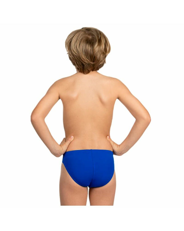 Kids' Aquarapid blue swim bodysuit for water sports, featuring a slip-style design, perfect for outdoor swimming activities.