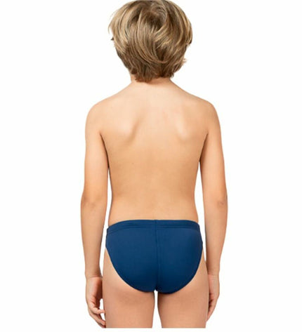 Kinderbadpak Aquarapid in donkerblauw, sport en outdoor waterwear, stylish swim costume for kids, featuring a slip design.